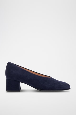 Zapatos de piel de tacón - Azul oscuro
