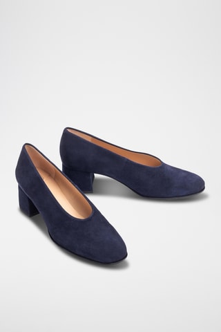 Zapatos de piel de tacón - Azul oscuro
