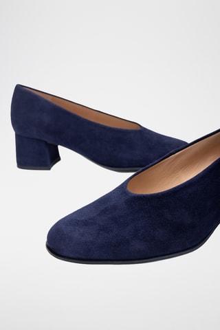 Zapatos de piel de tacón - Azul oscuro
