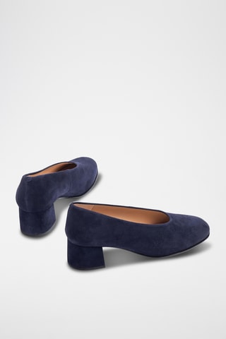 Zapatos de piel de tacón - Azul oscuro