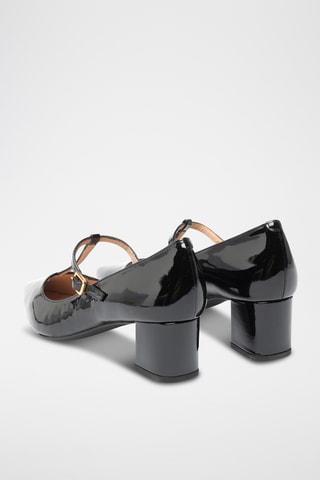 Zapatos de piel de tacón - Negro