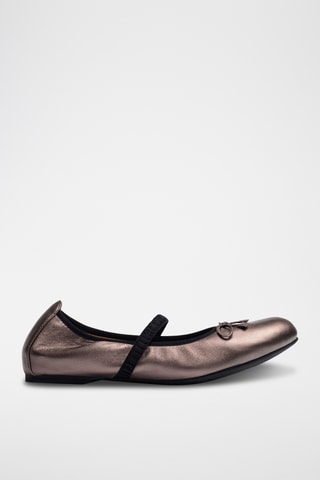 Bailarinas de piel - Gris