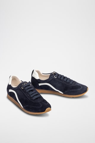 Zapatillas de piel - Azul marino