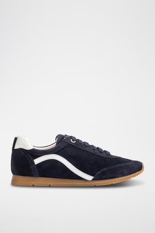 Zapatillas de piel - Azul marino