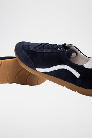 Zapatillas de piel - Azul marino