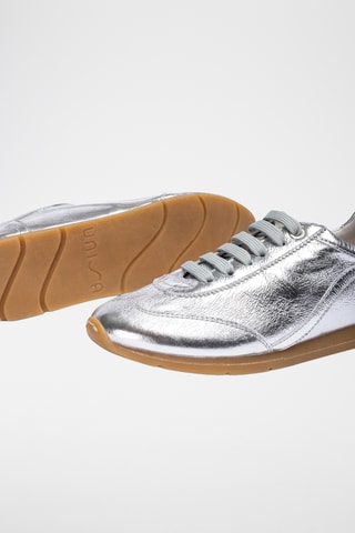 Zapatillas de piel de charol - Plateado