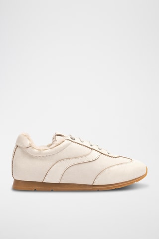 Zapatillas de piel - Beige