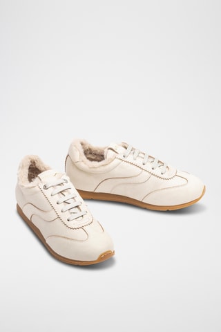 Zapatillas de piel - Beige