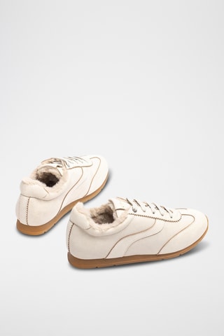 Zapatillas de piel - Beige