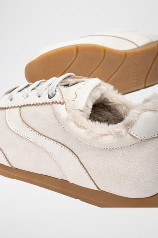 Zapatillas de piel - Beige