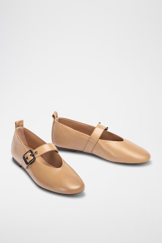 Bailarinas de piel - Beige