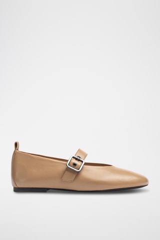 Bailarinas de piel - Beige