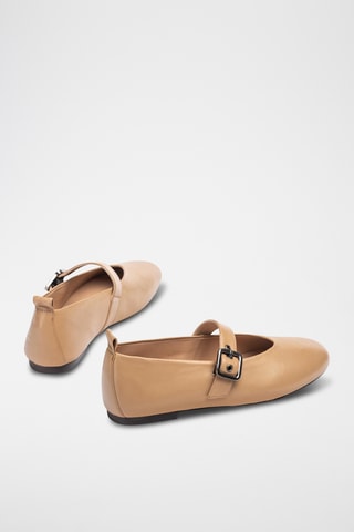 Bailarinas de piel - Beige