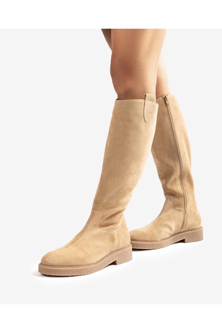 Botas de piel - Marrón claro
