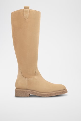 Botas de piel - Marrón claro