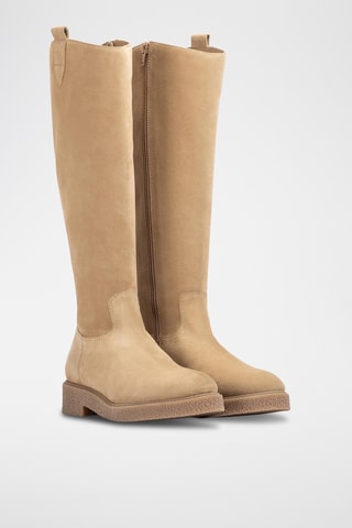 Botas de piel - Marrón claro