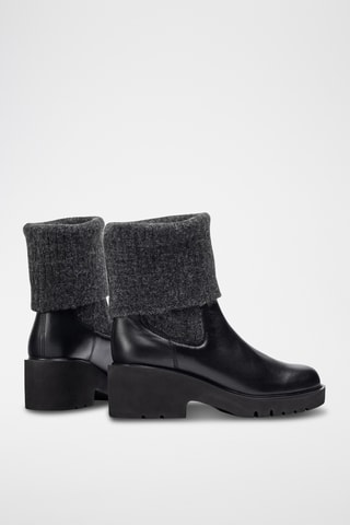 Botines de piel - Negro