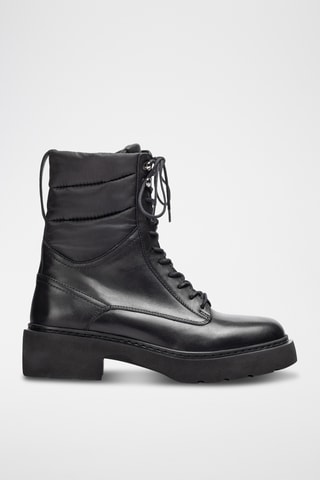 Botines de piel - Negro