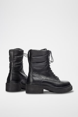 Botines de piel - Negro
