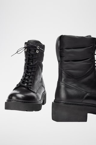 Botines de piel - Negro
