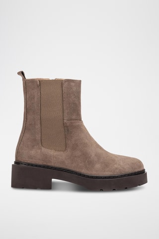 Botines de piel - Marrón claro