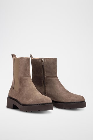 Botines de piel - Marrón claro
