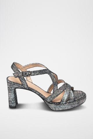 Sandalias con plataforma - Plateado