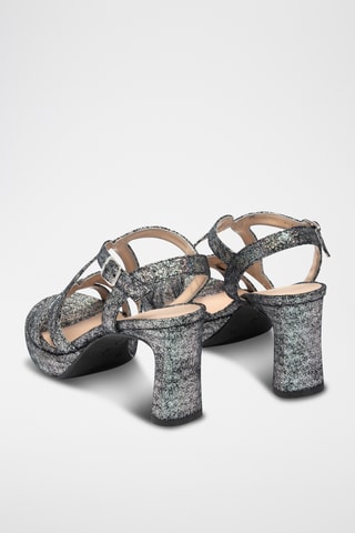 Sandalias con plataforma - Plateado