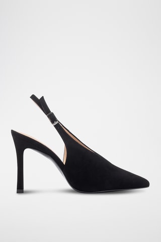 Zapatos de piel de tacón - Negro