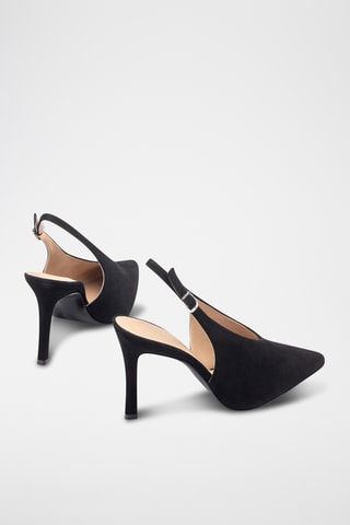 Zapatos de piel de tacón - Negro