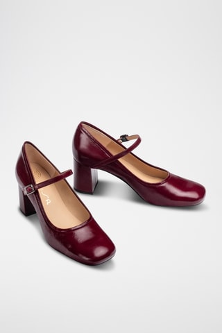 Zapatos de piel de tacón - Burdeos