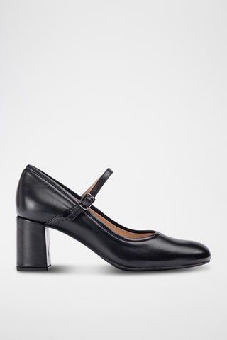Zapatos de piel de tacón - Negro