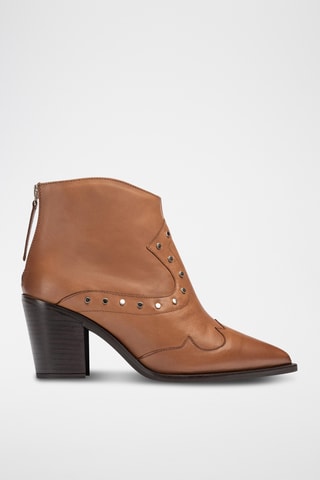 Botines de piel - Marrón