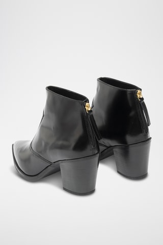 Botines de piel - Negro