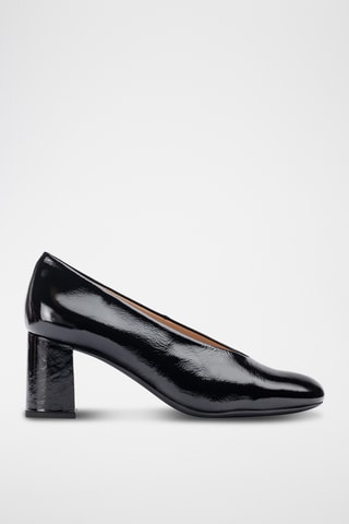 Zapatos de piel de tacón - Negro