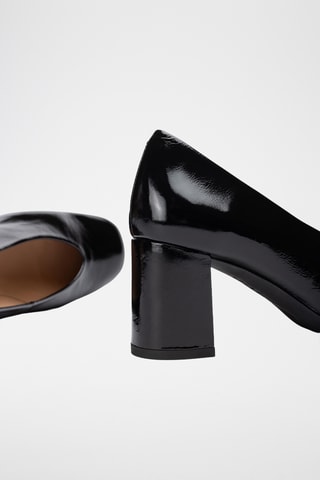 Zapatos de piel de tacón - Negro