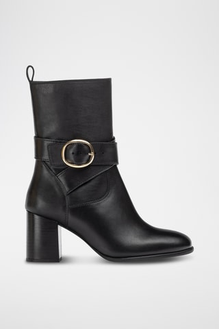 Botines de piel - Negro