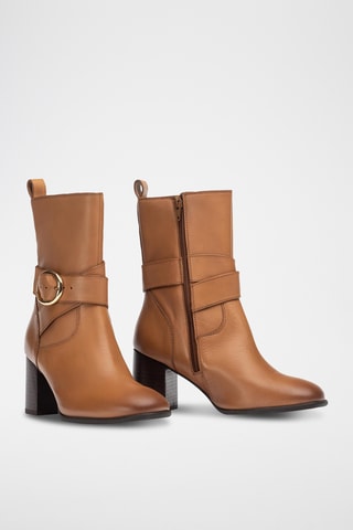Botines de piel - Marrón