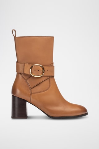 Botines de piel - Marrón
