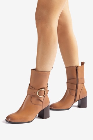 Botines de piel - Marrón