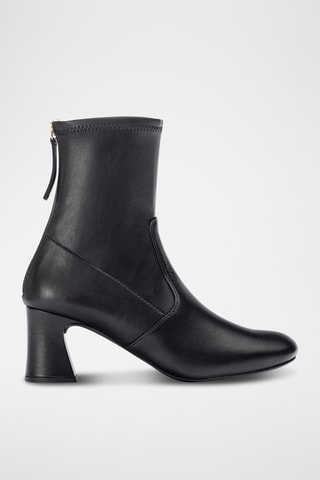 Botines de piel - Negro