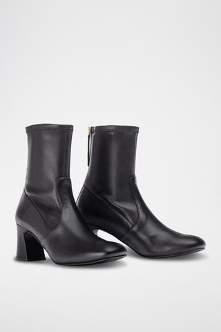 Botines de piel - Negro