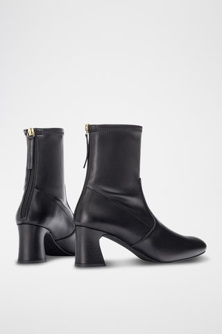 Botines de piel - Negro