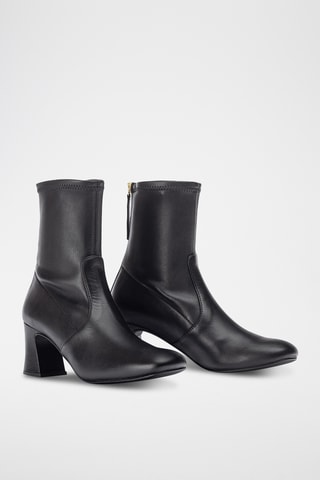 Botines de piel - Negro