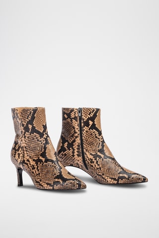 Botines de piel - Beige