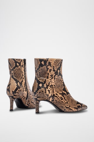 Botines de piel - Beige