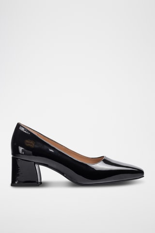 Zapatos de piel de tacón - Negro