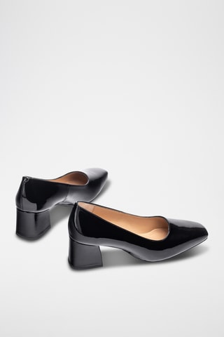 Zapatos de piel de tacón - Negro