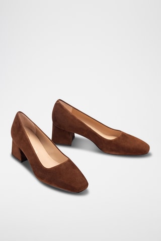 Zapatos de piel de tacón - Marrón