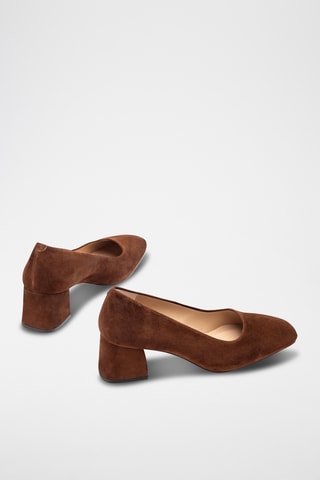 Zapatos de piel de tacón - Marrón